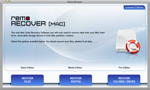 Remo Recover (Mac) - Media Edition Screenshot